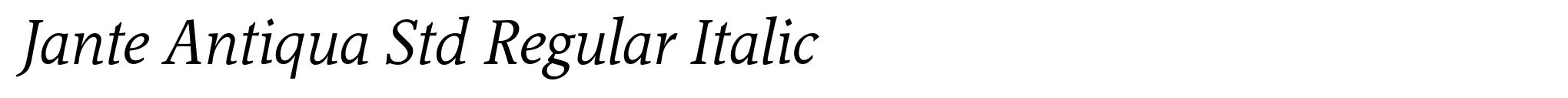 Jante Antiqua Std Regular Italic image